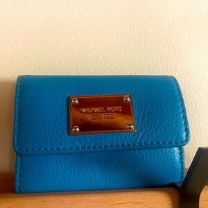 Michael Kors Vibrant Blue Leather Wallet